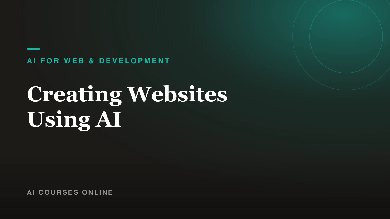 Creating Websites Using AI